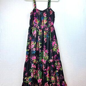 INC International Concepts Floral Tiered Maxi Dress Womens Small Resort Beach